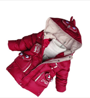Tiger Baby Лацкан пальто с капюшоном хлопок детей мультфильм одежда до