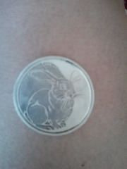 Монета три рубля 2011г. Кролик серебро 925 вес 31, 1 гр. 